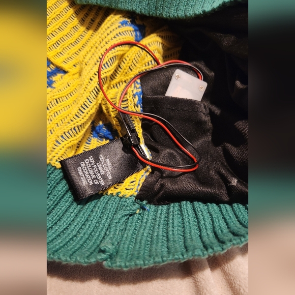 Festive Blue Sweater with Cat and Santa Design - Picture 9 of 9